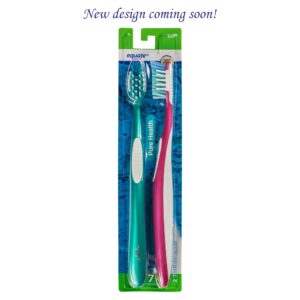 Equate Pure Health Toothbrush with Tongue & Cheek Cleaner, Soft Bristles (4 Count), Compare to Oral-B® Crossaction™ All In One™ - Image 13