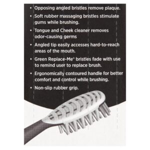 Equate Pure Health Toothbrush with Tongue & Cheek Cleaner, Soft Bristles (4 Count), Compare to Oral-B® Crossaction™ All In One™ - Image 14