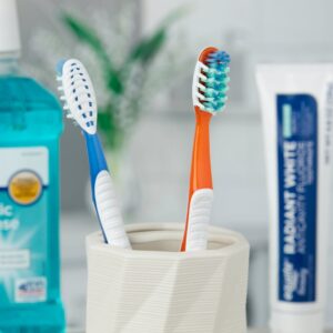 Equate Pure Health Toothbrush with Tongue & Cheek Cleaner, Soft Bristles (4 Count), Compare to Oral-B® Crossaction™ All In One™ - Image 21