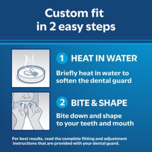 Equate Grind No More Classic Dental Guard, One Size Fits All, with 2 Dental Guards 1 Storage Case and Fitting Tray, Compare to Dentek® Professional-Fit™ Dental Guard - Maximum Protection - Image 4