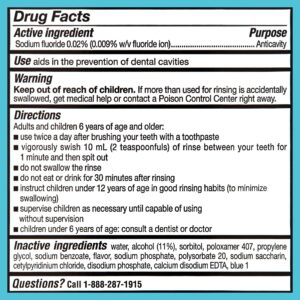 Equate Restoring Anticavity Fluoride Mouthwash, Refreshing Mint, 1 L, Compare to Act® Restoring™ Anticavity Fluoride Mouthwash Active Ingredient - Image 4