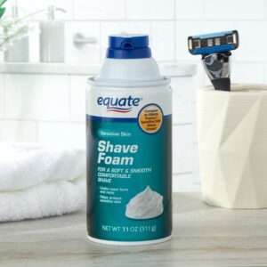 Equate Sensitive Skin Shave Foam, 11 oz - Image 8