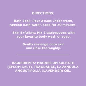 Equate Epsom Salt, Soothing Lavender, 7 lb, Compare to Dr Teal's® Epsom Salt Soaking Solution - Image 5