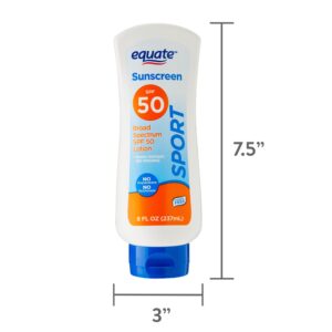 Equate Sport Broad Spectrum Sunscreen Lotion, SPF 50, 8 fl oz - Image 8