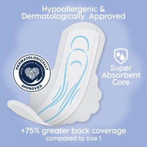 Equate Overnight Ultra Thin Pads with Wings, Size 5, Extra Heavy Overnight Protection (34 Count) - Image 3