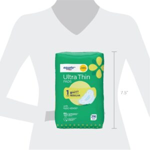 Equate Ultra Thin Pads with Flexi-Wings, Unscented, Regular Absorbency (216 Count) - Image 9
