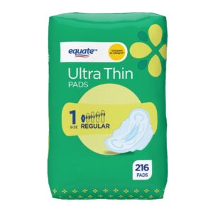Equate Ultra Thin Pads with Flexi-Wings, Unscented, Regular Absorbency (216 Count) - Image 11