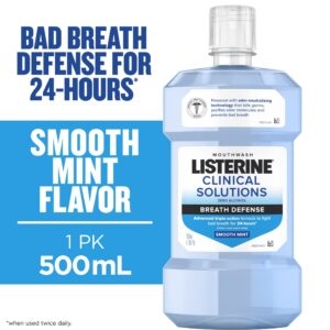 Listerine Breath Defense Alcohol-Free Mouthwash Oral Care, Smooth Mint, 1 L - Image 10