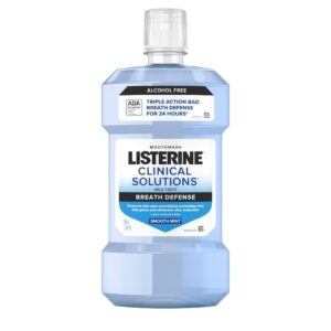 Listerine Breath Defense Alcohol-Free Mouthwash Oral Care, Smooth Mint, 1 L - Image 12