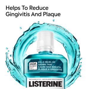 Listerine Cool Mint Antiseptic Mouthwash, For Bad Breath & Plaque Oral Care, 1 L - Image 3