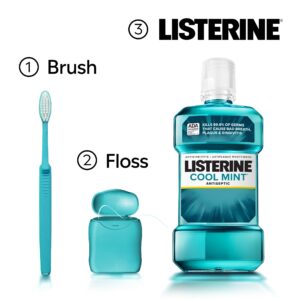 Listerine Cool Mint Antiseptic Mouthwash, For Bad Breath & Plaque Oral Care, 1 L - Image 6