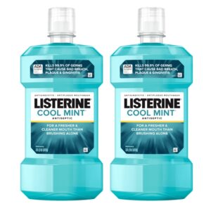 Listerine Cool Mint Antiseptic Mouthwash, For Bad Breath & Plaque Oral Care, 1 L - Image 11