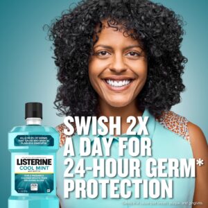 Listerine Cool Mint Antiseptic Mouthwash, For Bad Breath & Plaque Oral Care, 1 L - Image 16