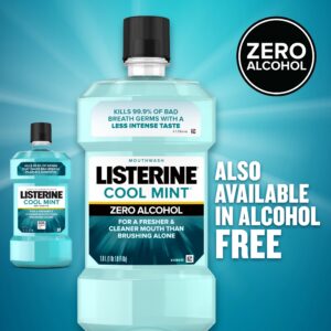Listerine Cool Mint Antiseptic Mouthwash, For Bad Breath & Plaque Oral Care, 1 L - Image 18