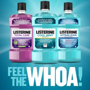Listerine Cool Mint Antiseptic Mouthwash, For Bad Breath & Plaque Oral Care, 1 L - Image 19