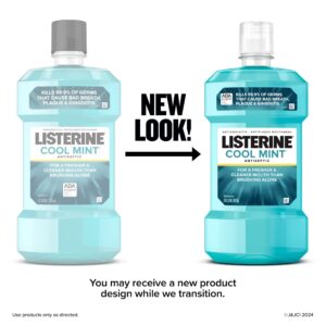 Listerine Cool Mint Antiseptic Mouthwash, For Bad Breath & Plaque Oral Care, 1 L - Image 22