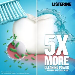Listerine Cool Mint Antiseptic Mouthwash, For Bad Breath & Plaque Oral Care, 1 L - Image 26