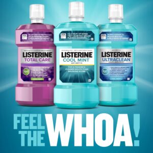 Listerine Cool Mint Antiseptic Mouthwash, For Bad Breath & Plaque Oral Care, 1 L - Image 28