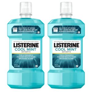 Listerine Cool Mint Antiseptic Mouthwash, For Bad Breath & Plaque Oral Care, 1 L - Image 32