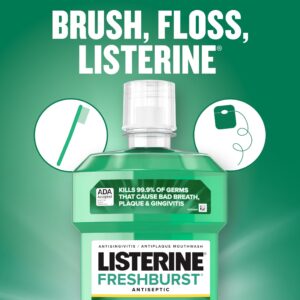 Listerine Freshburst Antiseptic Mouthwash Oral Care, Mint, 1 L - Image 7