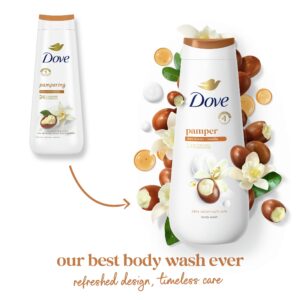 Dove Body Wash for Women Moisturizing Pamper Shea Butter & Vanilla Moisturizing All Skin, 20oz - Image 3