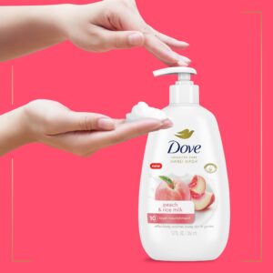 Dove Advanced Care Nourishing Hand Wash for Women Peach & Rice Milk, 12 oz - Image 7