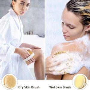 Metene 2 Pack Dry Body Brush, Shower Brush Wet and Dry Brushing, Dry Brush for Cellulite - Image 3