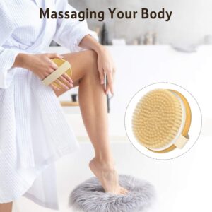Metene 2 Pack Dry Body Brush, Shower Brush Wet and Dry Brushing, Dry Brush for Cellulite - Image 4