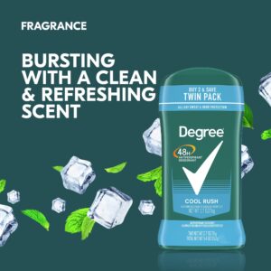 Degree Men Original Antiperspirant Deodorant for Men Cool Rush Twin Pack, 2.7oz - Image 5