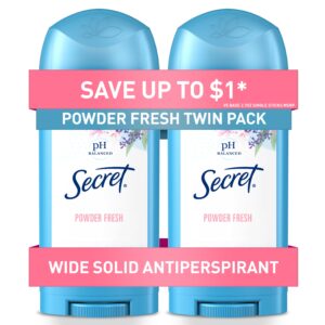 Secret Solid Antiperspirant Deodorant, Powder Fresh, 2.7 oz, Twin Pack - Image 11