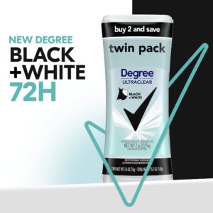 Degree Ultra Clear Long Lasting Women's Antiperspirant Deodorant Stick Twin Pack, Fresh, 2.6 oz - Image 4