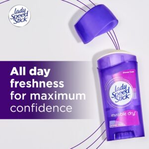 Lady Speed Stick Invisible Antiperspirant Deodorant, Dry, Shower Fresh, 2.3 oz Twin Pack - Image 7