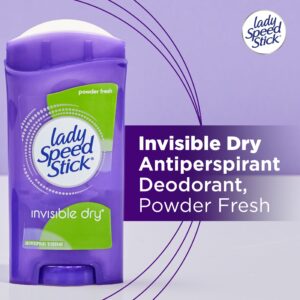 Lady Speed Stick Invisible Antiperspirant Deodorant, Dry, Powder Fresh, 2.3 oz Twin Pack - Image 5