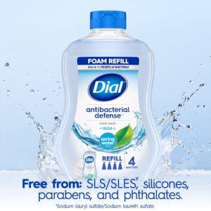 Dial Antibacterial Foaming Hand Wash Refill, Spring Water, 30 Ounce