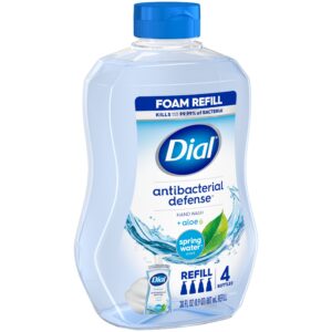 Dial Antibacterial Foaming Hand Wash Refill, Spring Water, 30 Ounce