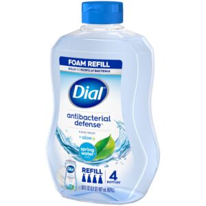 Dial Antibacterial Foaming Hand Wash Refill, Spring Water, 30 Ounce