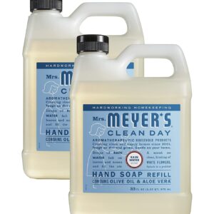 Mrs. Meyer's Clean Day Liquid Hand Soap Refill with Olive Oil and Aloe Vera, Rain Water Scent, 33 oz - Image 9