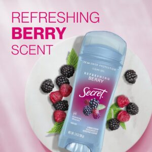Secret Fresh Antiperspirant Deodorant Clear Gel, Berry, 3.4 oz - Image 4