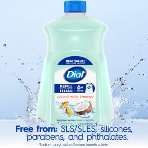 Dial Liquid Hand Soap Refill, Coconut Water & Mango, 52 fl oz