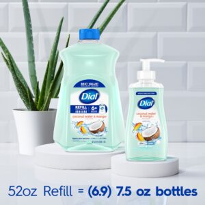 Dial Liquid Hand Soap Refill, Coconut Water & Mango, 52 fl oz