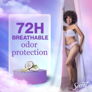Secret Invisible Solid Antiperspirant Deodorant, Coconut Scent, 2.6 oz - Image 5