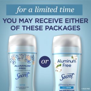 Secret Aluminum Free Women's Deodorant Solid, Cotton, 2.4 oz - Image 4