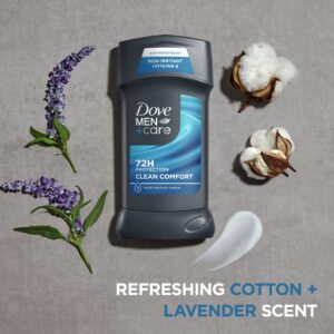 Dove Men+Care Antiperspirant Deodorant Stick for Men Clean Comfort with Moisturizing Cream, 2.7 oz - Image 4