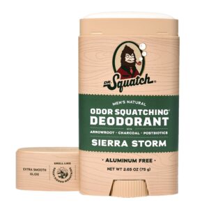 Dr. Squatch Sierra Storm Aluminum Free Natural Deodorant Stick for Men, 2.65 oz - Image 3