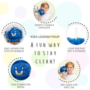 Sonic Kids Bath Loofah Pouf, Blue - Image 4