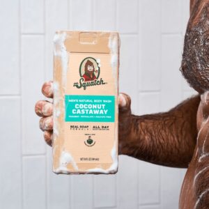 Dr. Squatch Coconut Castaway Natural Body Wash for Men, 14 fl oz - Image 5