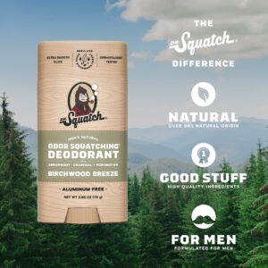 Dr. Squatch Birchwood Breeze Natural Deodorant for Men, 2.65 oz - Image 3