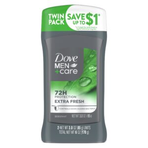 Dove Men+Care Extra Fresh Deodorant Stick Twin Pack for Men, Citrus, 3 oz - Image 3