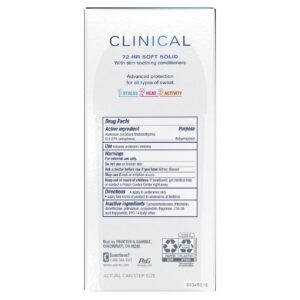 Secret Clinical Soft Solid Antiperspirant and Deodorant, Light & Fresh, 2.6 oz - Image 23