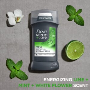Dove Men+Care Deodorant Stick for Men Extra Fresh Aluminum Free with Moisturizing Cream, 3 oz - Image 4